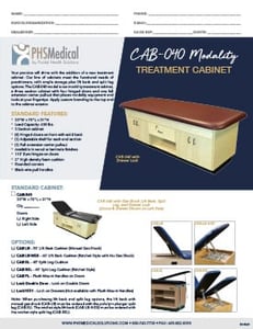 CAB-040 Modality Treatment Cabinet Data Sheet