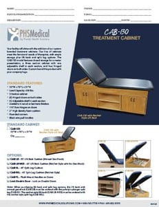 CAB-130 Treatment Cabinet Data Sheet
