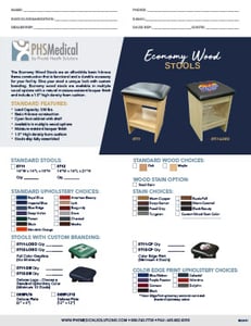 Economy Wood Stools Data Sheet