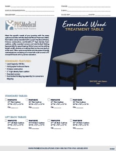 Essential Wood Treatment Table Data Sheet