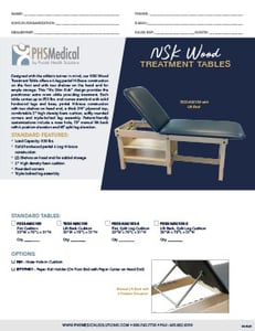 NSK Wood Treatment Table Data Sheet