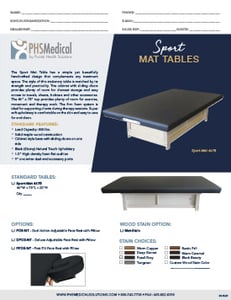 Sport Mat Table Data Sheet