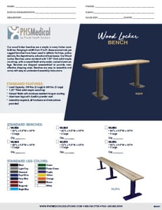 Wood Locker Bench Data Sheet