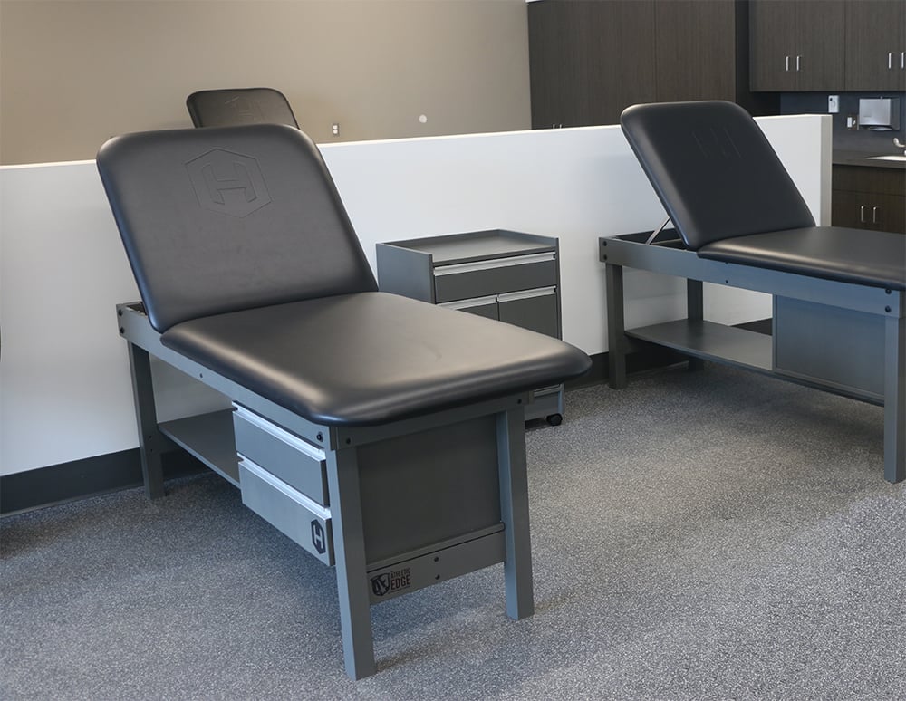 Edge Sport Wood Treatment Table and Stor-Edge Modality Carts